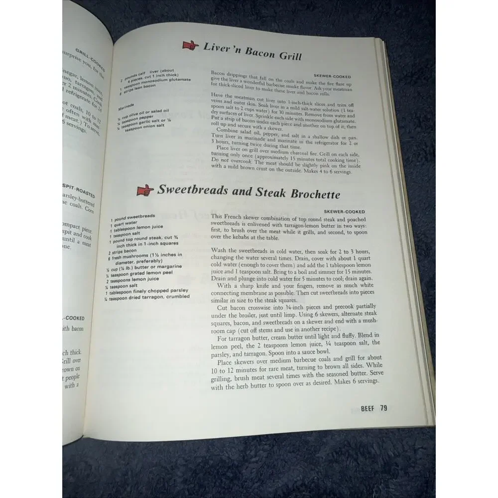 Vintage Sunset Barbecue Cookbook 1971 6th Printing
